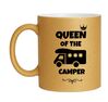 superfoute camper gouden koffie mok queen of the camper