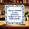 foto 2 Tegel zeventien jaar getrouwd huwelijk met leuke tekst