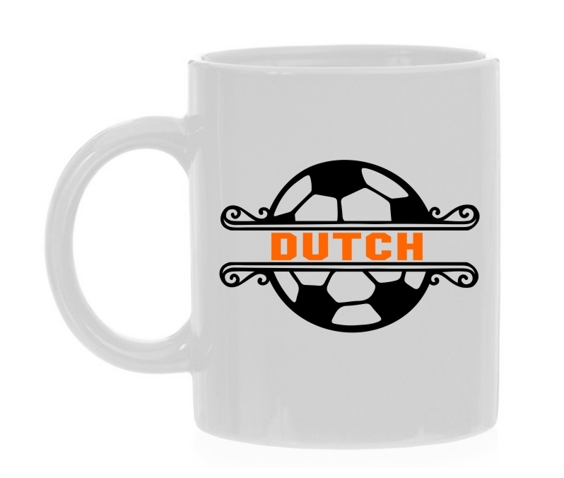 Witte koffiemok Dutch voetbal Ek WK