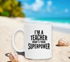 foto 3 Witte mok i'm a teacher superpower