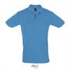  Klassieke heren polo Pique aqua blauw