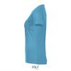 foto 3 Dames sportshirt aqua blauw met ademend effect en langer rugpand Dri-FIT. 