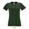Dames T-shirt met een ronde hals bottle green groen