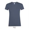 Dames T-shirt met een ronde hals denim