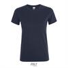 Dames T-shirt met een ronde hals donker blauw