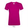 Dames T-shirt met een ronde hals fuchsia roze rose pink