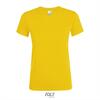 Dames T-shirt met een ronde hals geel