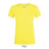 Dames T-shirt met een ronde hals lemon geel