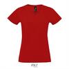 Dames T-shirt met v-hals trendy vrouwen shirt rood