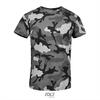Heren camouflage T-shirt voor stoere mannen grijze camouflage print