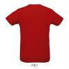 foto 2 Heren Sport T-shirt Polyester rood met body en kraag van pique stof ronde hals 