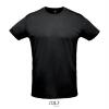 foto 1 Heren Sport T-shirt Polyester zwart met body en kraag van pique stof ronde hals 