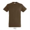 Heren T-shirt met een ronde hals mannen shirt aarde bruin