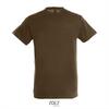foto 2 Heren T-shirt met een ronde hals mannen shirt aarde bruin