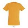Heren T-shirt met een ronde hals mannen shirt apricot kleur
