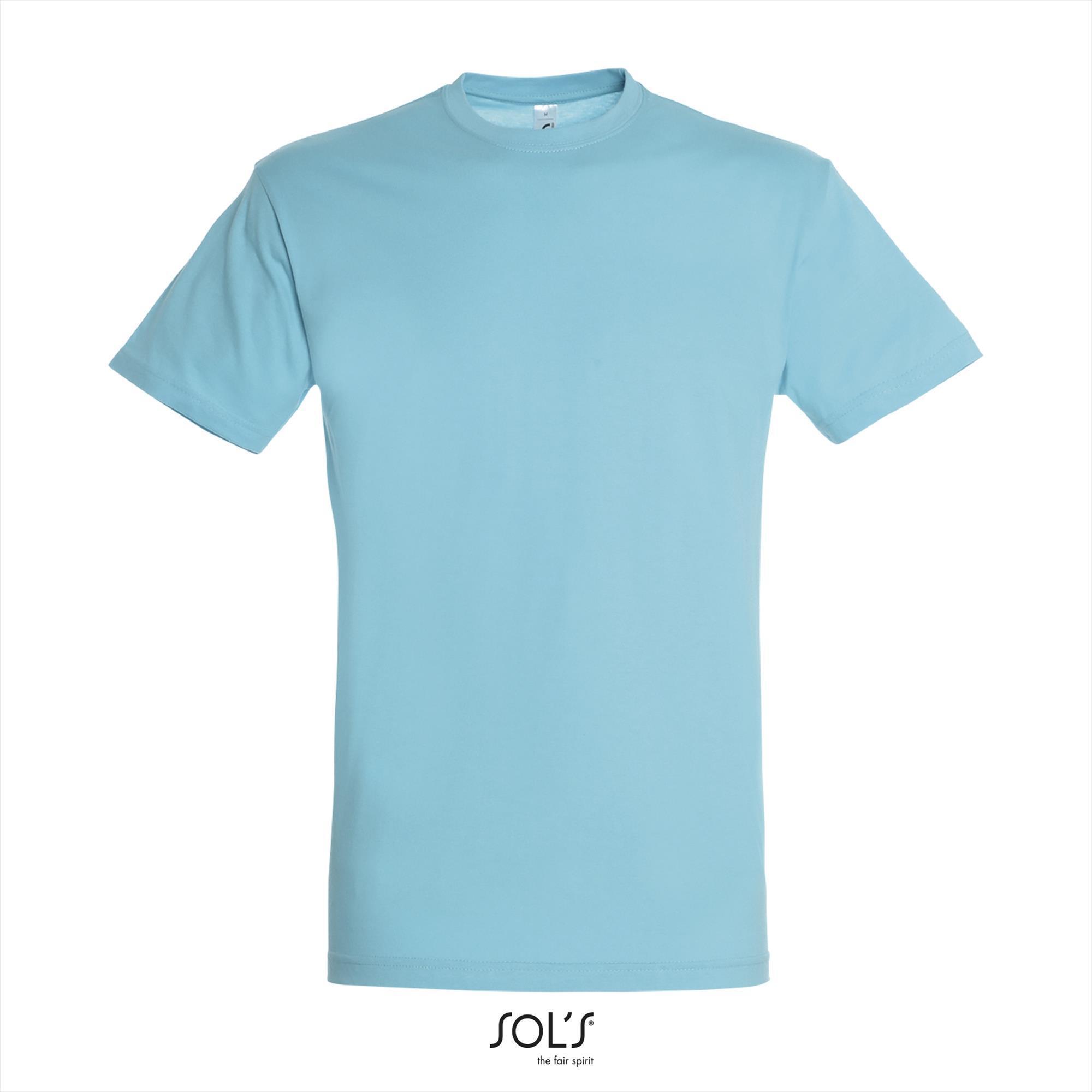 Heren T-shirt met een ronde hals mannen shirt Atoll blauw