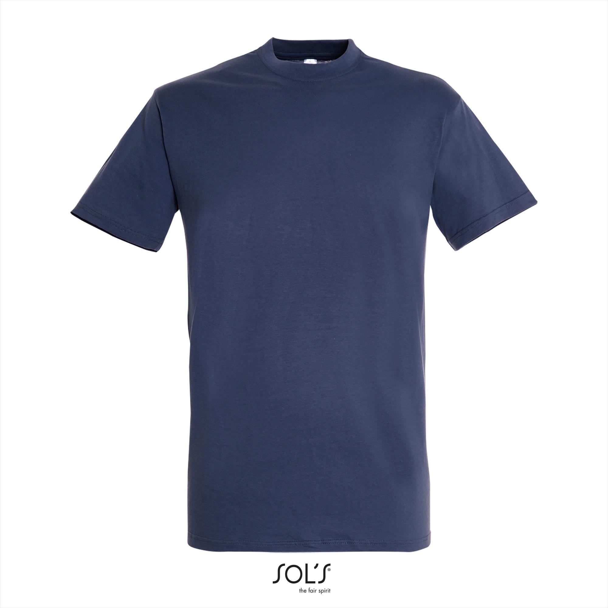 Heren T-shirt met een ronde hals mannen shirt demin