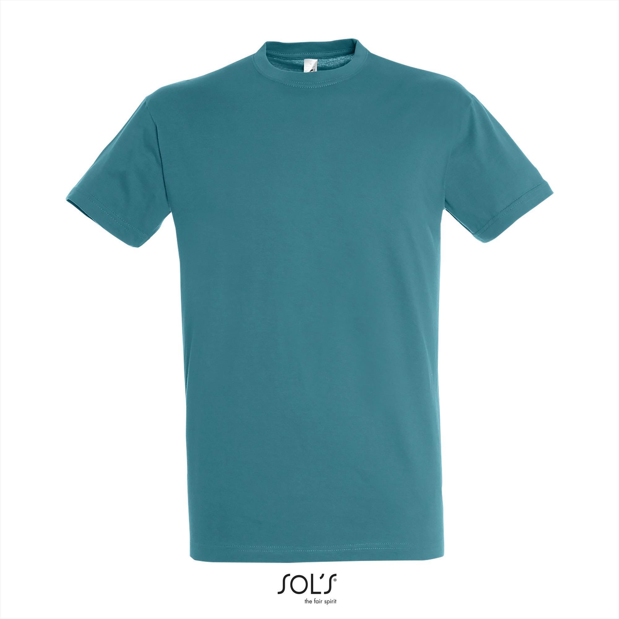 Heren T-shirt met een ronde hals mannen shirt duck groen