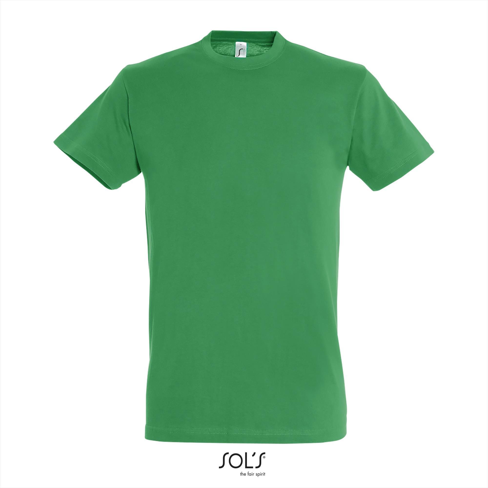 Heren T-shirt met een ronde hals mannen shirt kelly green groen