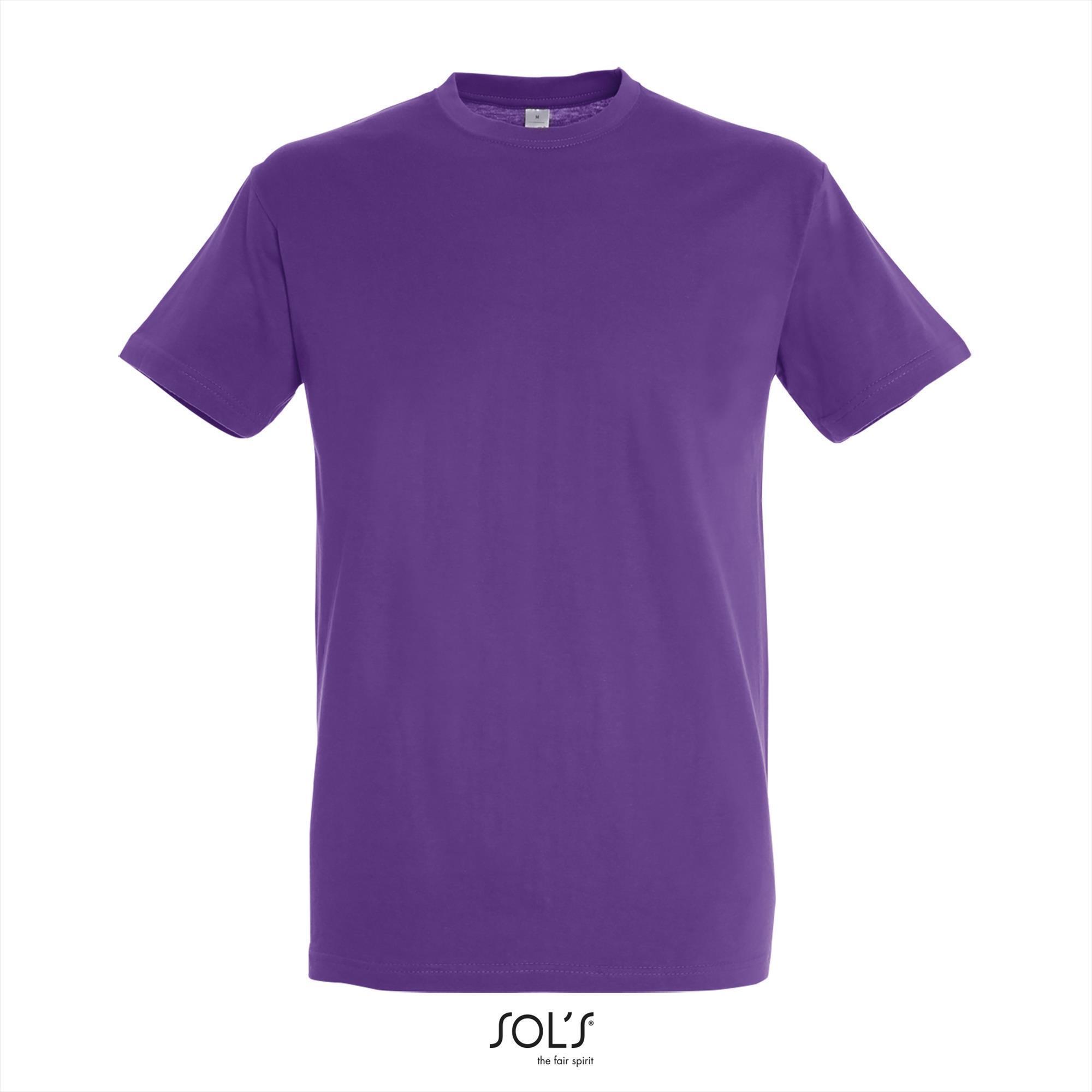 Heren T-shirt met een ronde hals mannen shirt licht paars