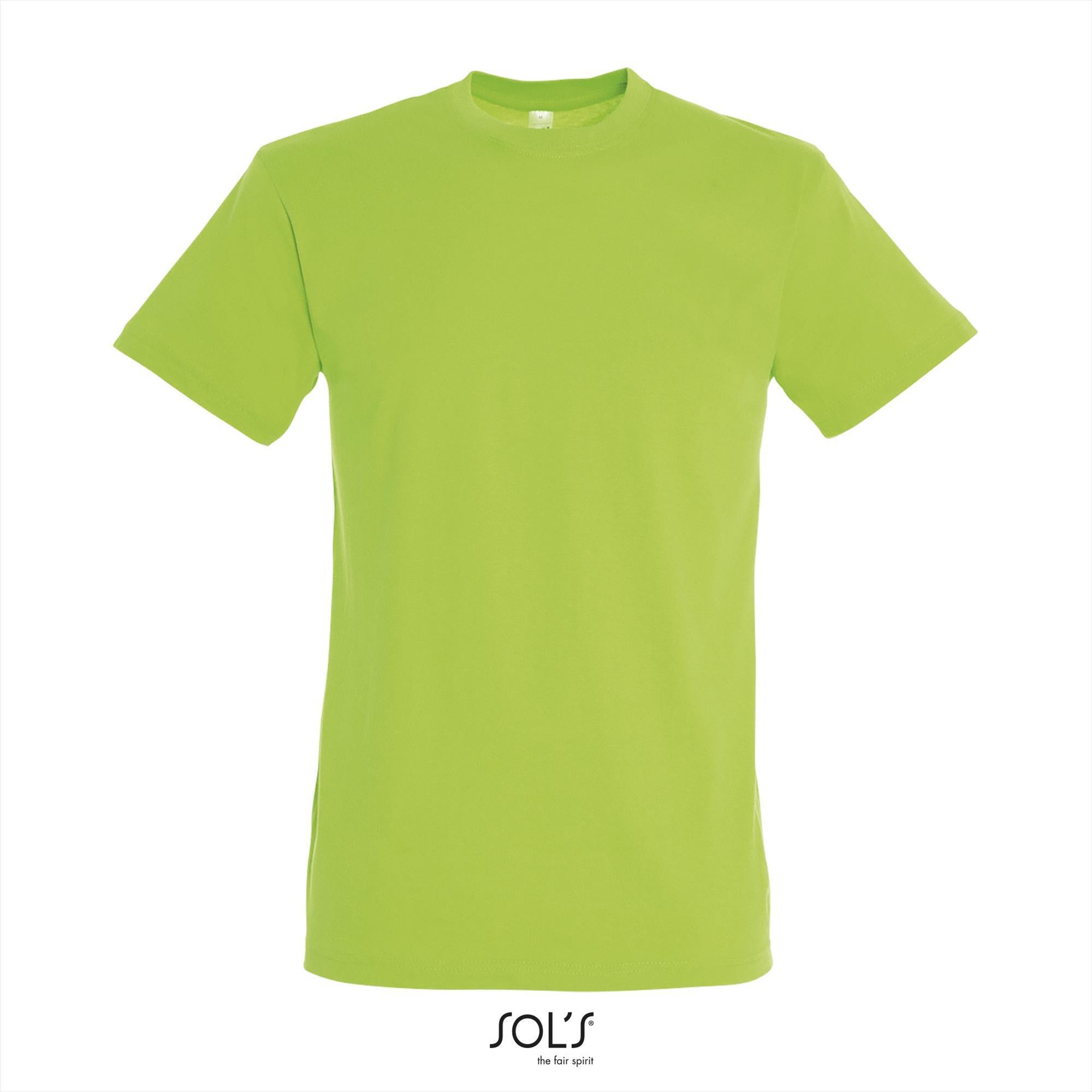 Heren T-shirt met een ronde hals mannen shirt lime groen