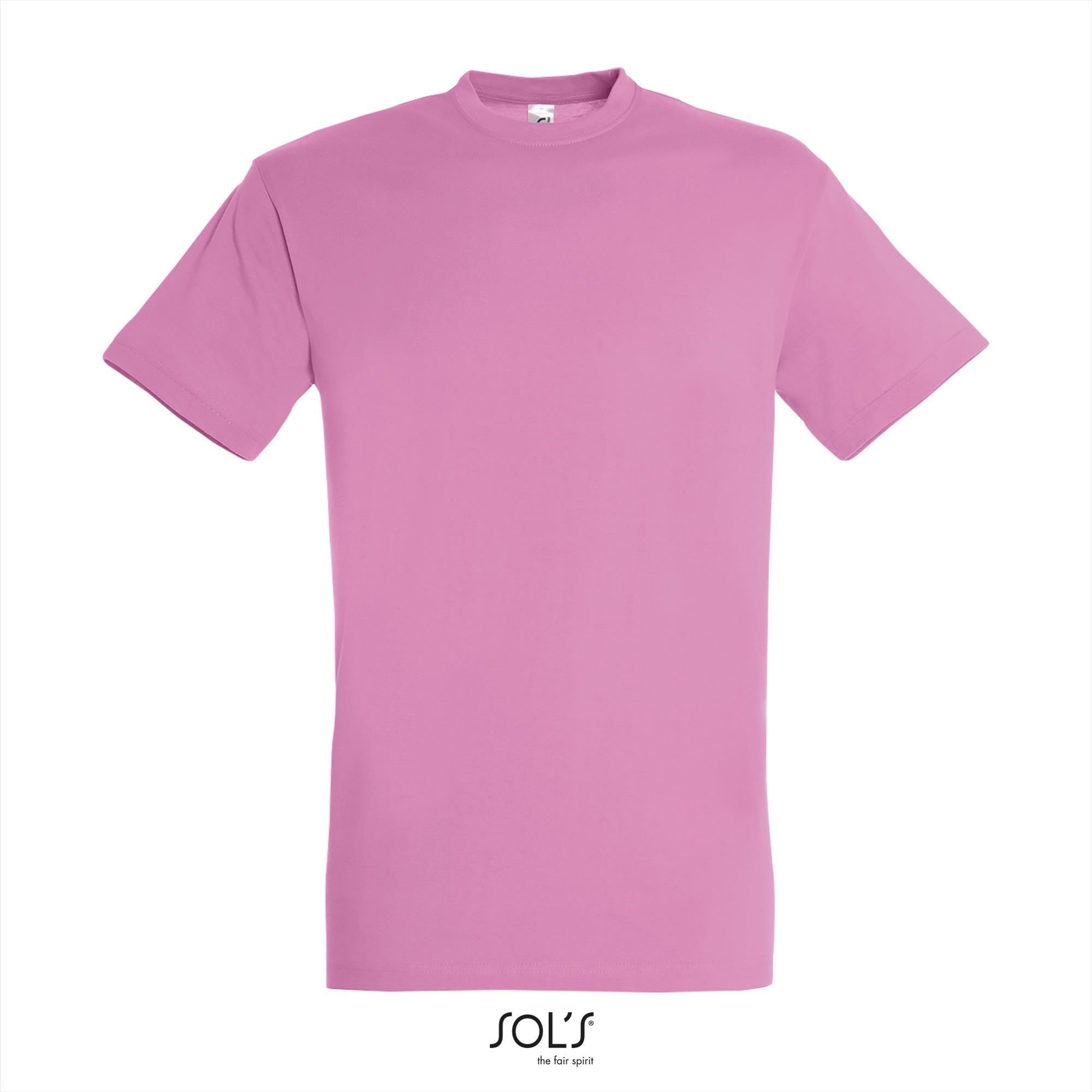 Heren T-shirt met een ronde hals mannen shirt Orchid Pink roze