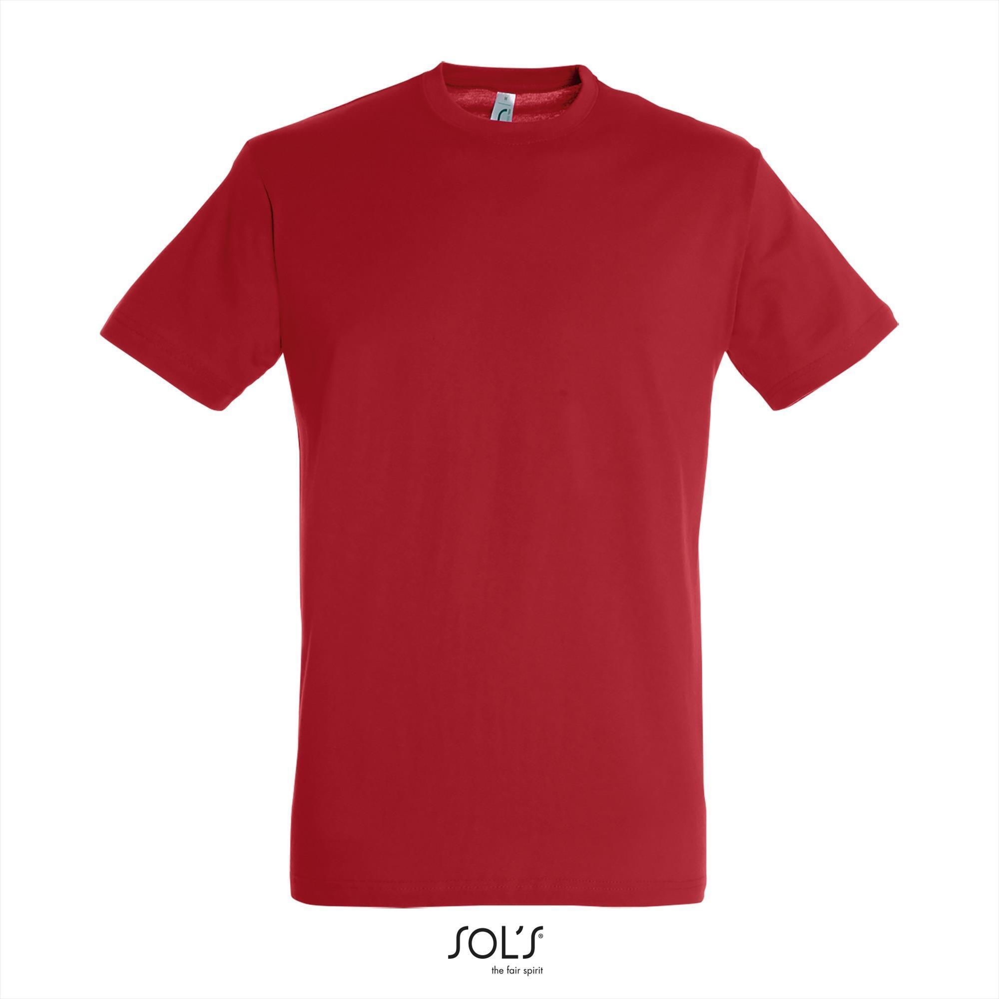 Heren T-shirt met een ronde hals mannen shirt rood