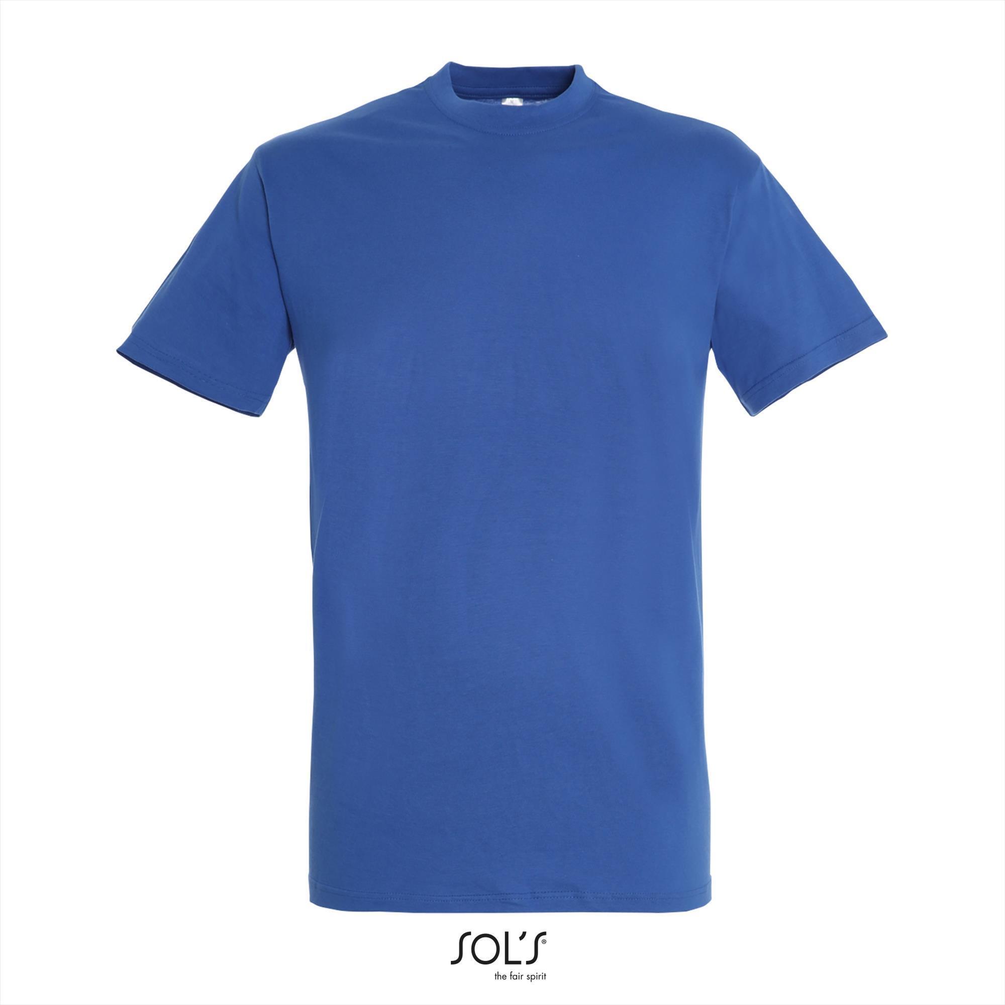 Heren T-shirt met een ronde hals mannen shirt royal blue blauw