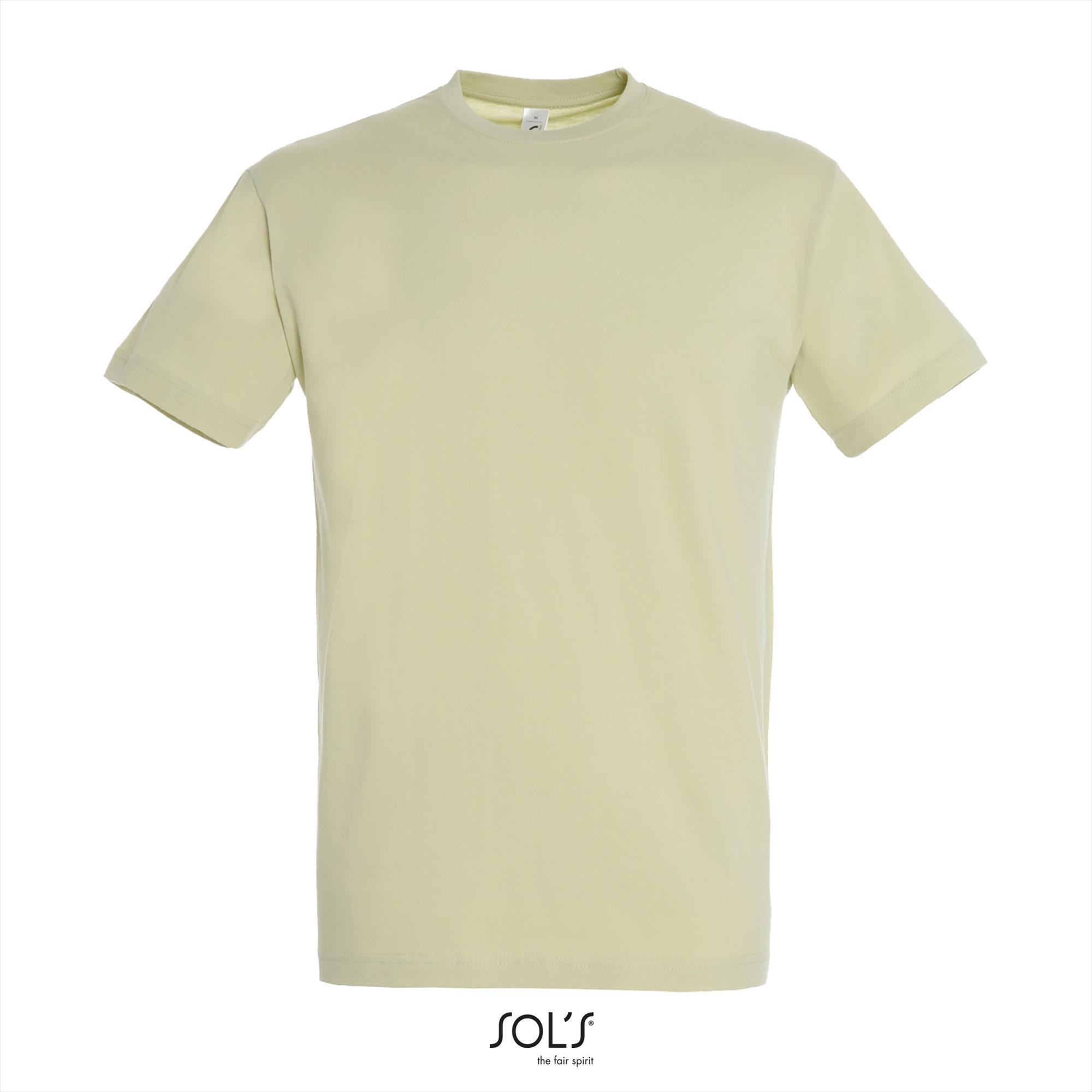 Heren T-shirt met een ronde hals mannen shirt sali groen