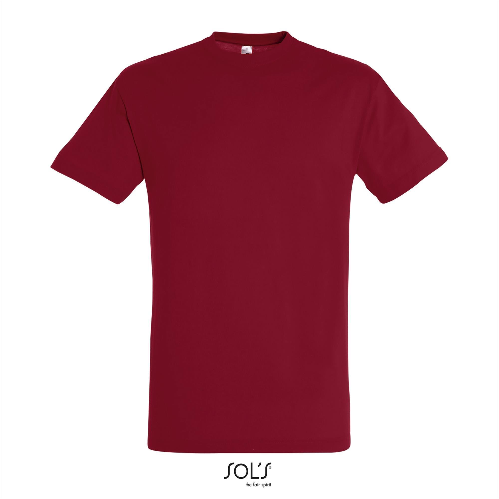 Heren T-shirt met een ronde hals mannen shirt tango rood