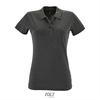 Klassieke vrouwen polo Pique dames Charcoal Melange