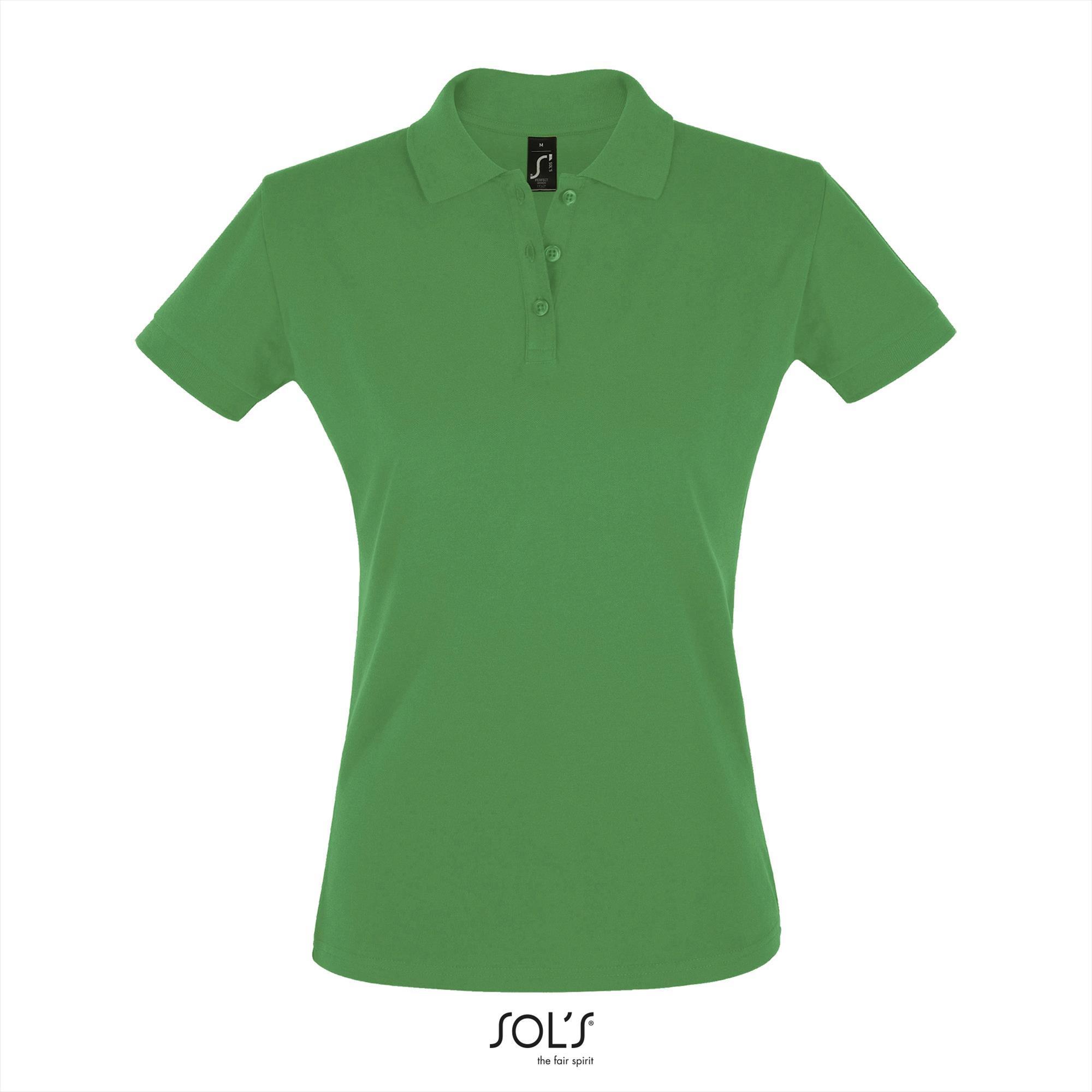 Klassieke vrouwen polo Pique dames Kelly groen