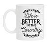 Life is better in the country platteland koffie mok wit