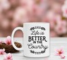 foto 2 Life is better in the country platteland koffie mok wit