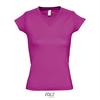 foto 1 Modieus vrouwelijk dames fuchsia roze T-shirt met een diepe V-neck Diepe V-hals T-shirt 
