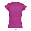 foto 2 Modieus vrouwelijk dames fuchsia roze T-shirt met een diepe V-neck Diepe V-hals T-shirt 