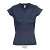 Modieus vrouwelijk dames T-shirt Denim met een diepe V-neck Diepe V-hals T-shirt
