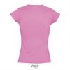 foto 2 Modieus vrouwelijk dames T-shirt roze met een diepe V-neck Diepe V-hals T-shirt