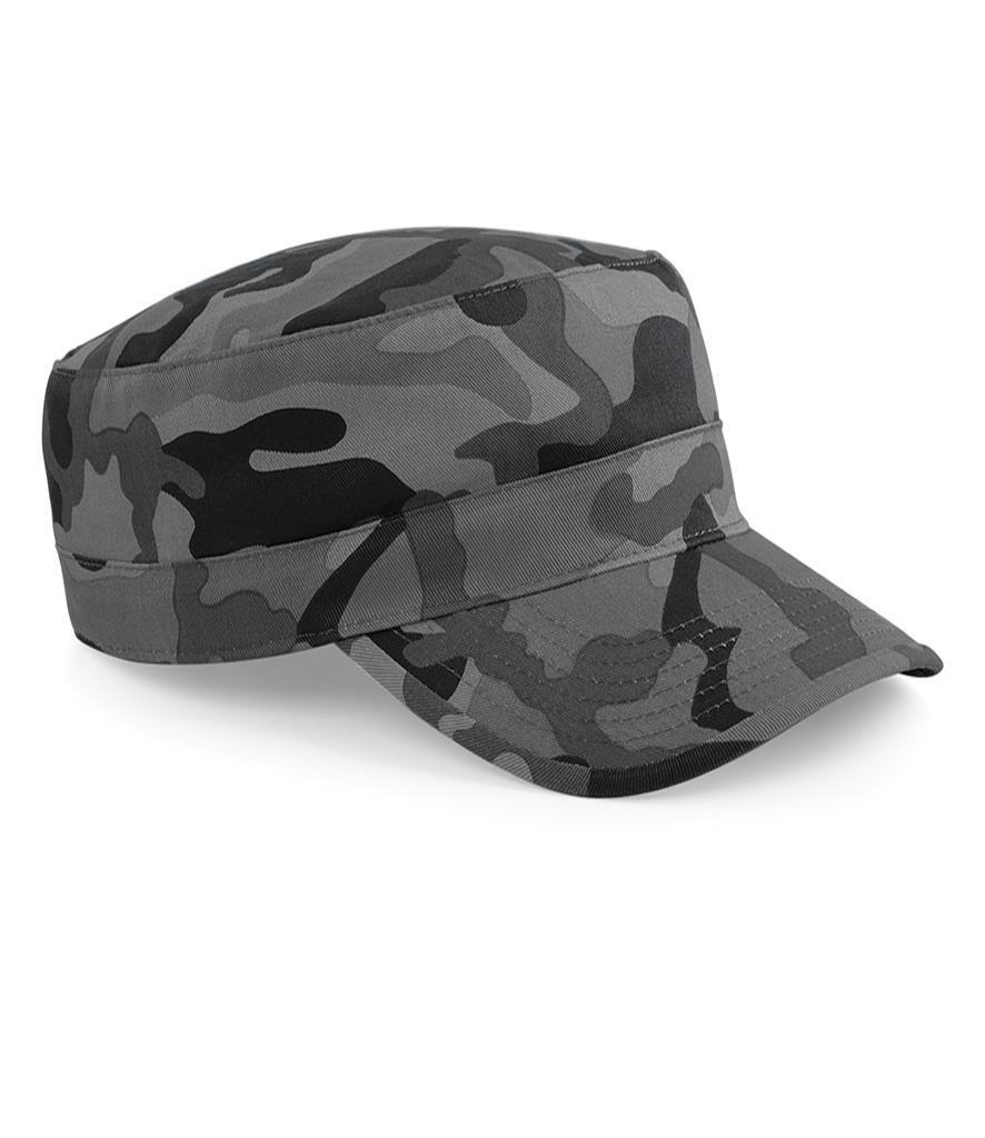 Stoere camouflage cap pet leger pet met camouflage grijs met zwarte camouflage print