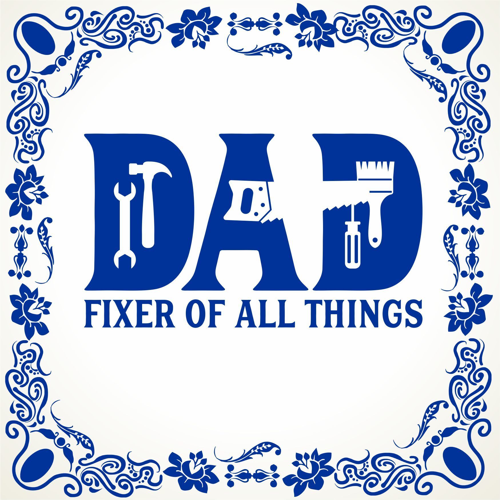 Vaderdag tegeltje Dad fixer of all things