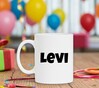 foto 3 Mok met naam Levi kado jongensnaam