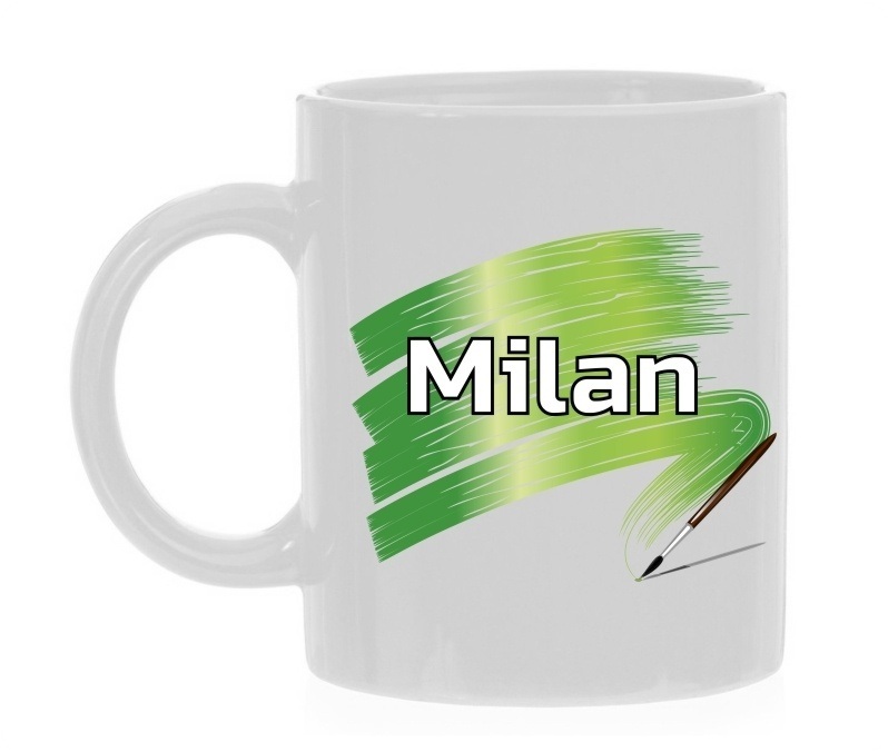 Witte mok met opdruk Milan een leuk cadeau!
