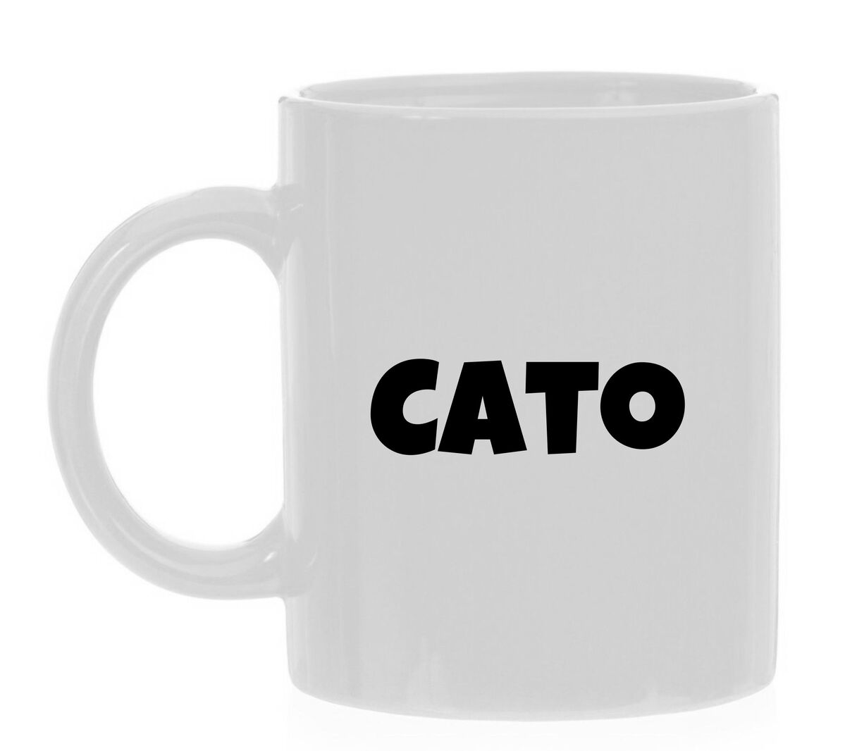 Cato naam op mok ontwerp je Gepersonaliseerde mok beker met je eigen naam 