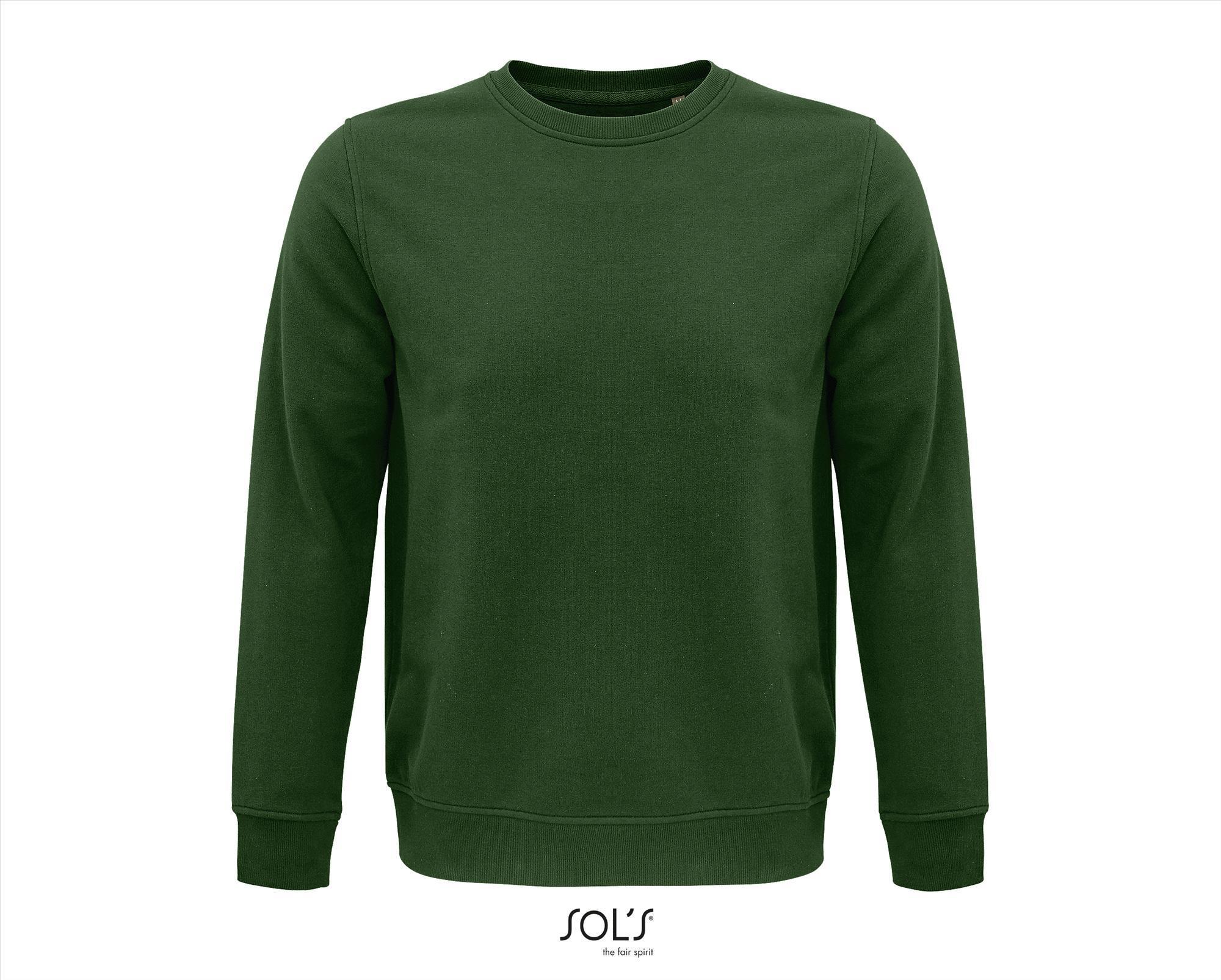 Donker groen organisch sweatshirts unisex bottle green