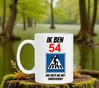foto 4 Feestelijke verjaardagsmok wie helpt me met oversteken 54 jaar? man humor 