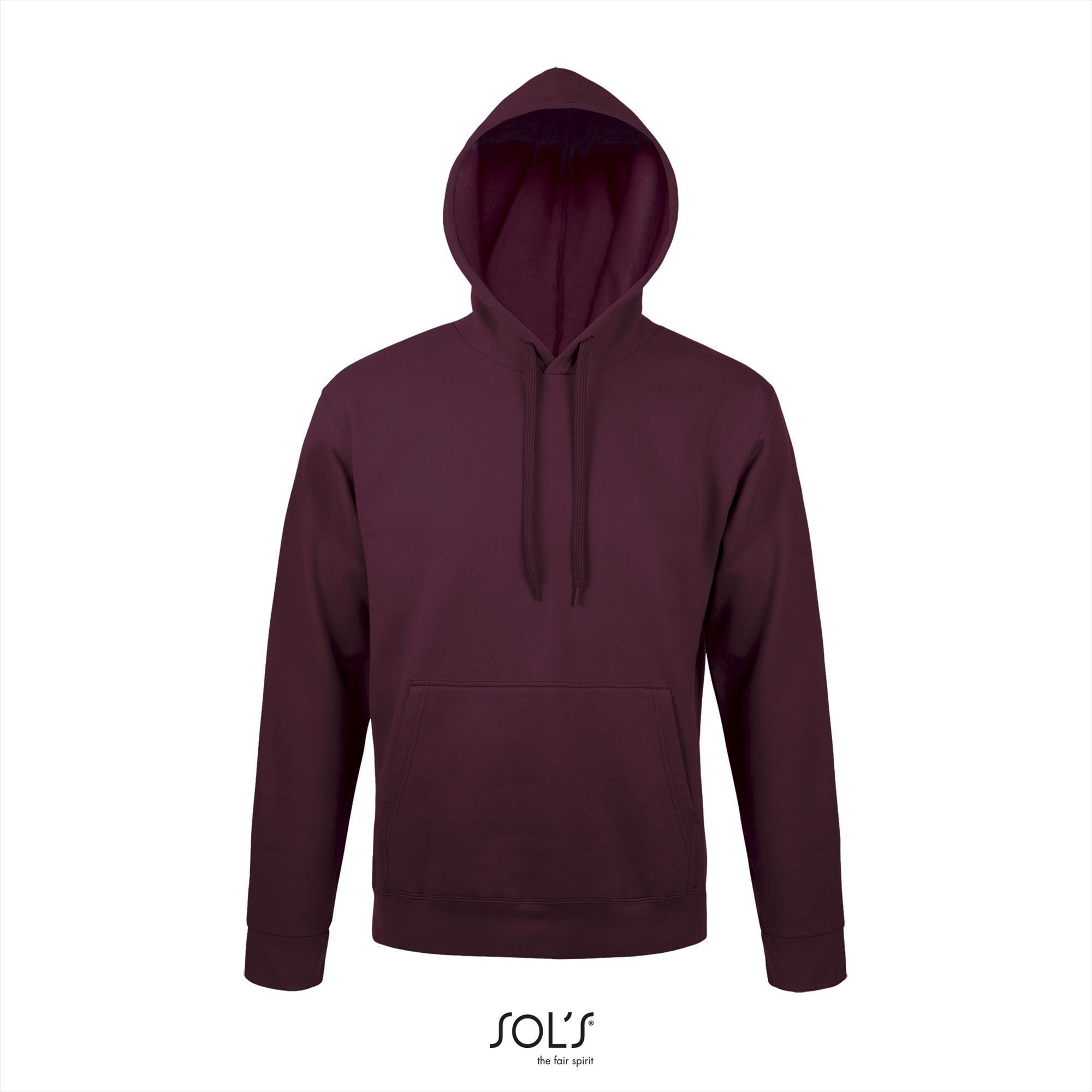 hooded sweater voor mannen unisex burgundy rood