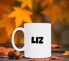 foto 2 Liz naam op mok ontwerp je gepersonaliseerde mok beker met je eigen naam