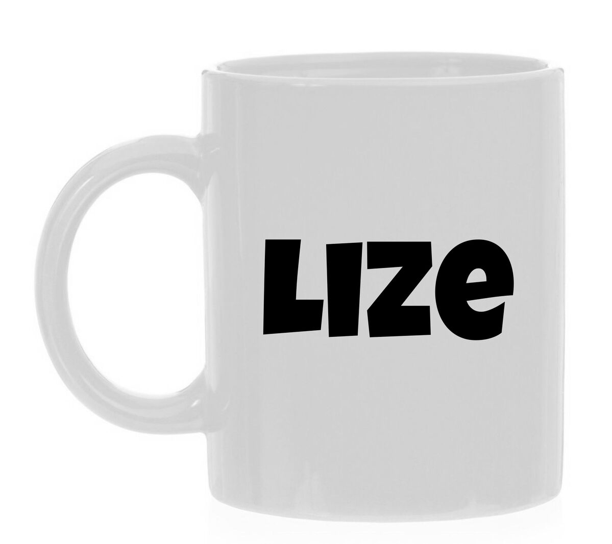 Lize mok ontwerp je gepersonaliseerde beker met de naam Lize namen mok