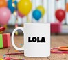 foto 2 Lola naam mok, persoonlijk cadeau gepersonaliseerde beker met naam mokken naam 