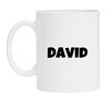 foto 1 mok met  de naam David jongensnaam mooi cadeau